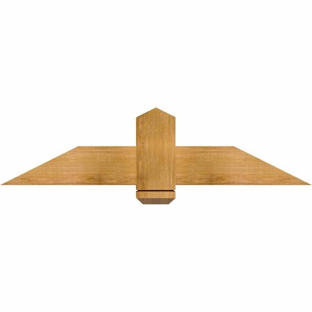 Ekena Millwork Eugene Rough Sawn Timber Gable Bracket, Western Red Cedar, 48"W x 12"H x 4"D x 6"F, 6/12 Pitch GBW048X12X0406EUG00RWR